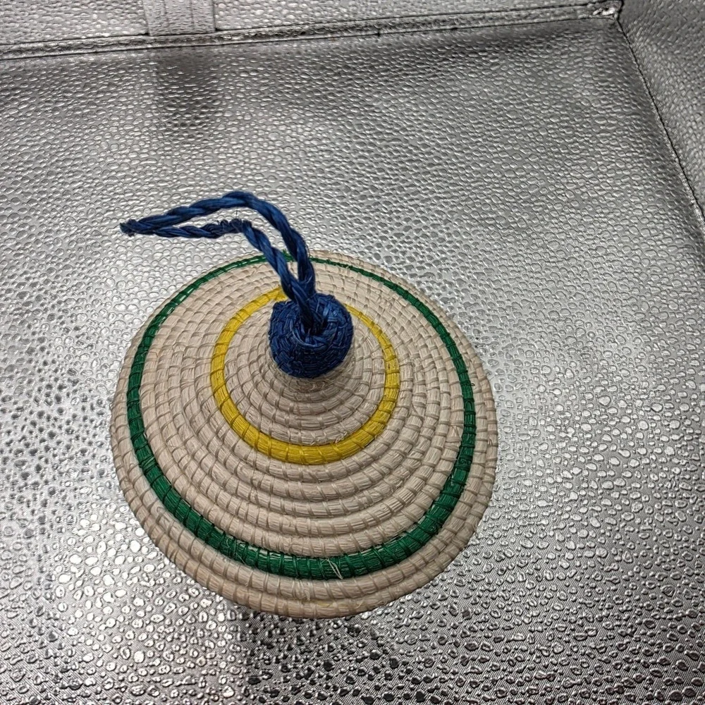 Handwoven Coiled Friendship Basket – 5 in Lidded‎ – Multicolored – Artisan Craft